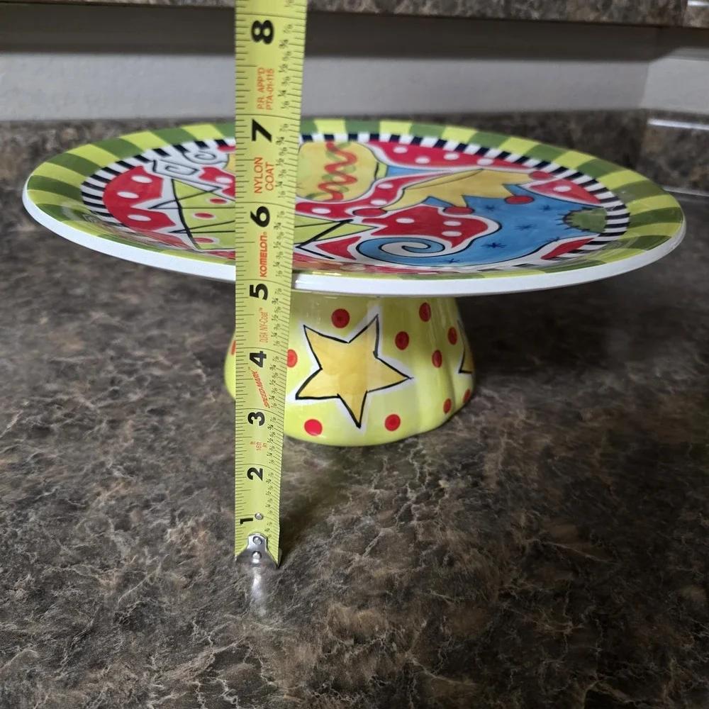 Vicki Carroll Designs Magnolia Lane Christmas Cake Stand – 13